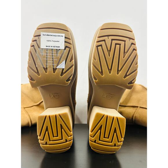 UGG Women's New Heights Platform Xtra Chestnut Shearling Boots 1157911 Size 9 - Picture 9 of 11